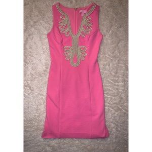 🌷Vibrant Lily Dress w/ gold accent 🌷